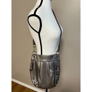 B. Makowsky silver leather crossbody bag